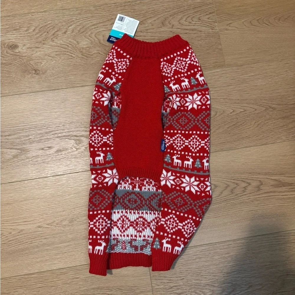 Frisco by Chewy New Dog Sweater Reindeer Fair Isle XXL Red White